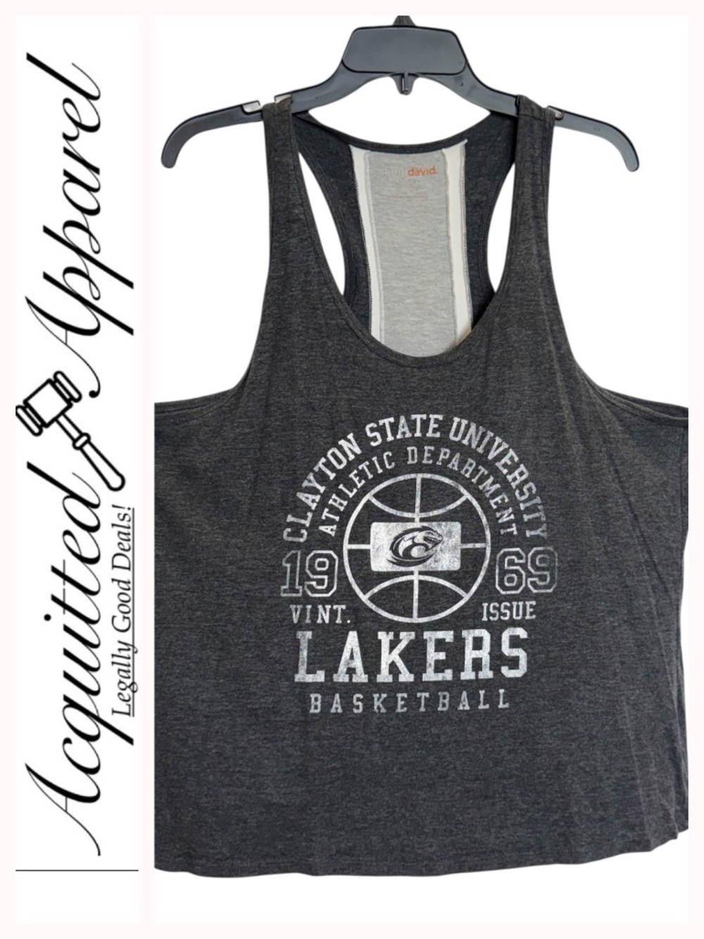Clayton State University Lakers Basketball Racerback Tank Top XL